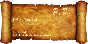 Pók Dávid névjegykártya